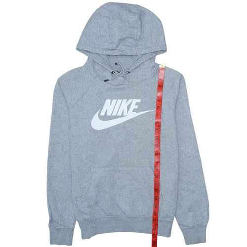 Nike Men’s Grey XS Pullover Hoodie with Logo and Pockets