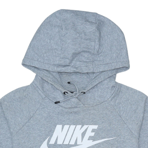 Nike Men’s Grey XS Pullover Hoodie with Logo and Pockets