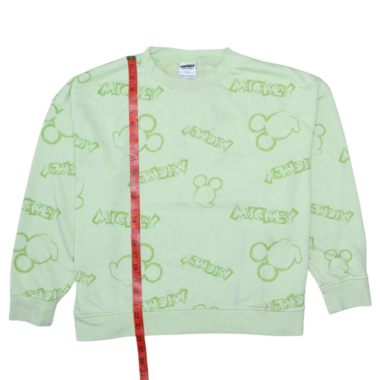 Disney Mickey & Friends Women's Green XL Sweatshirt Primark Cares