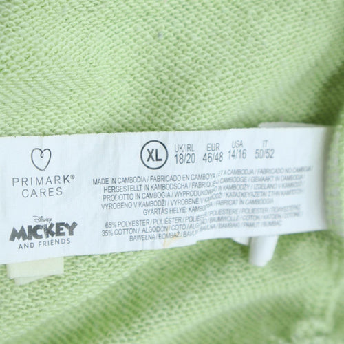 Disney Mickey & Friends Women's Green XL Sweatshirt Primark Cares