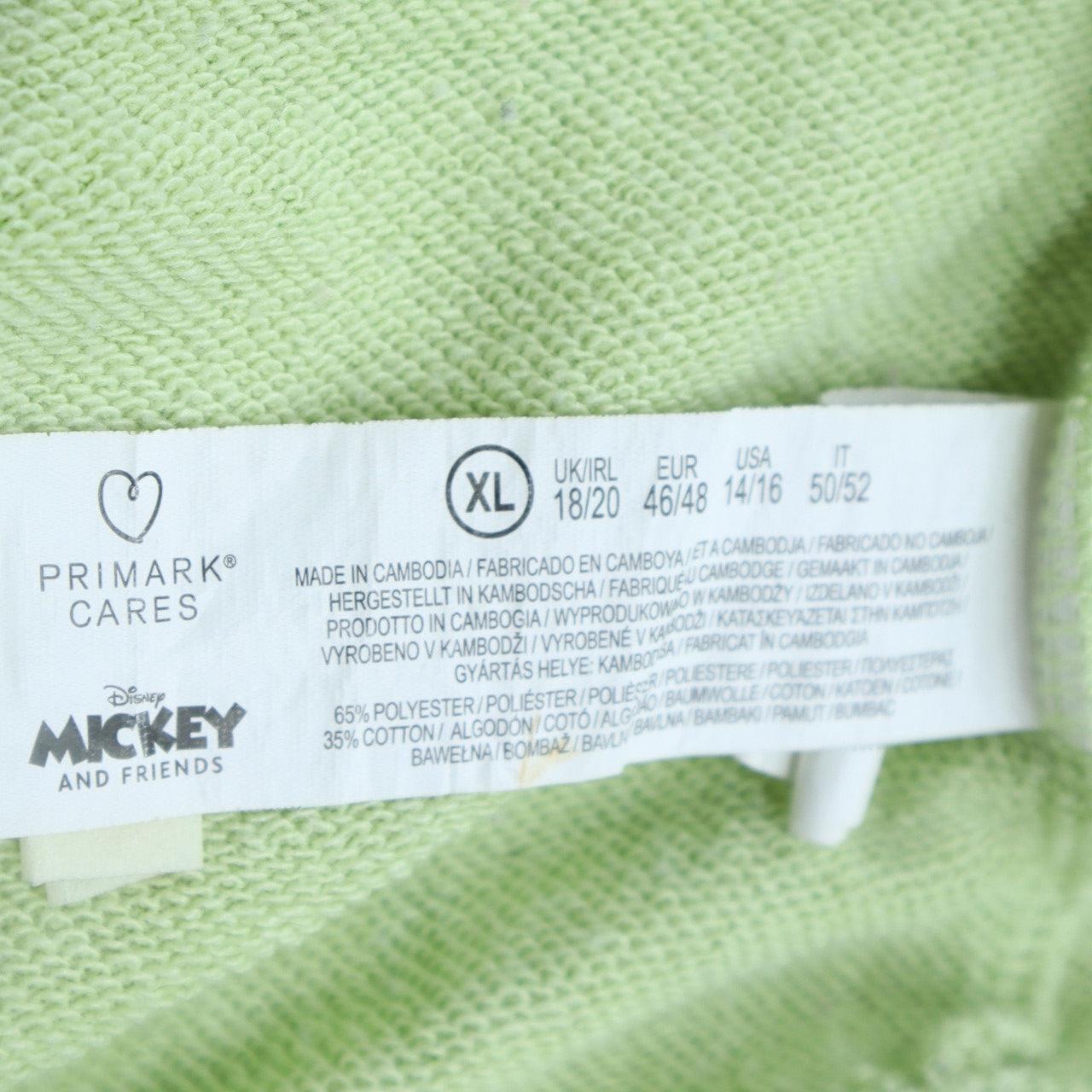 Disney Mickey & Friends Women's Green XL Sweatshirt Primark Cares