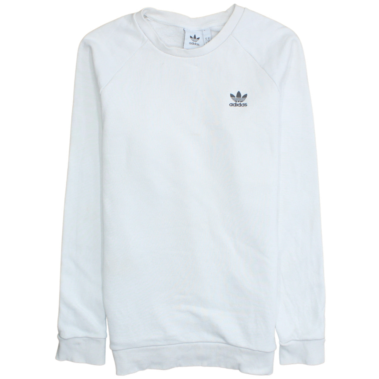 Adidas Men's White Crew Neck Pullover Sweatshirt Size M