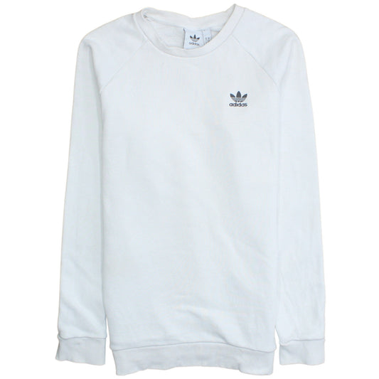 Adidas Men's White Crew Neck Pullover Sweatshirt Size M