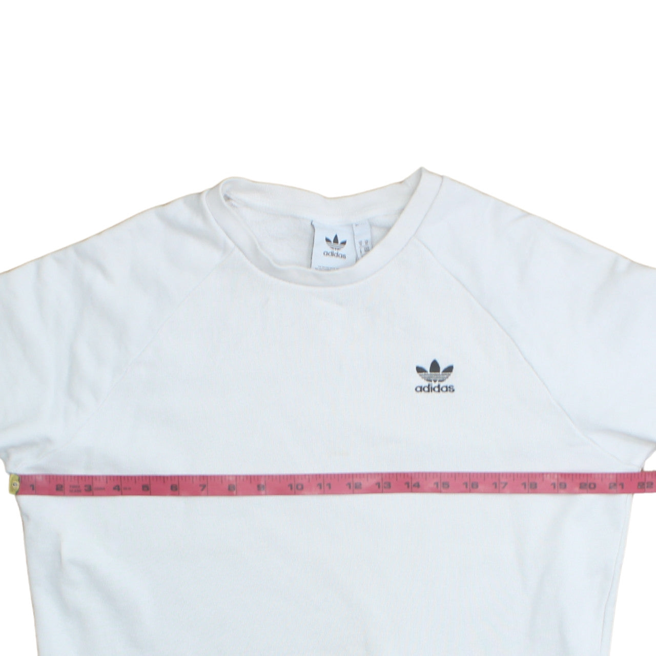 Adidas Men's White Crew Neck Pullover Sweatshirt Size M