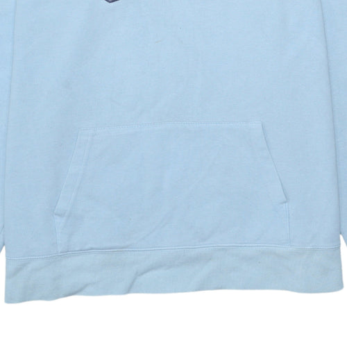 GAP Women Blue Pullover Hoodie Size L Cotton Blend Stretch Casual