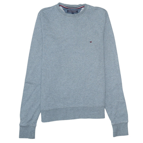 Tommy Hilfiger Men's Grey Small Crew Neck Pullover Sweatshirt