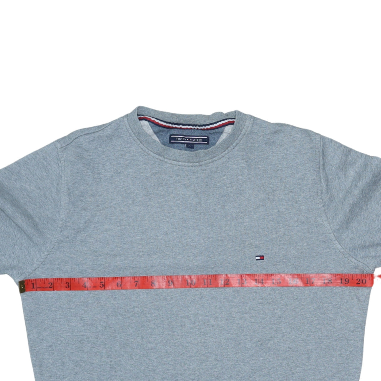 Tommy Hilfiger Men's Grey Small Crew Neck Pullover Sweatshirt