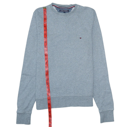 Tommy Hilfiger Men's Grey Small Crew Neck Pullover Sweatshirt
