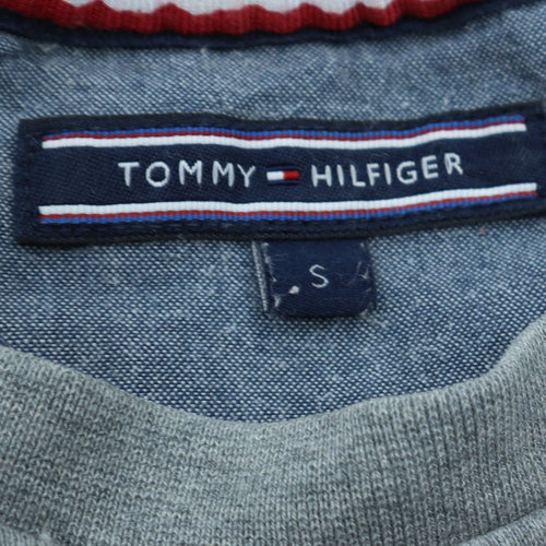Tommy Hilfiger Men's Grey Small Crew Neck Pullover Sweatshirt