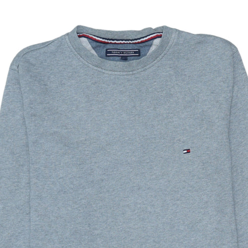 Tommy Hilfiger Men's Grey Small Crew Neck Pullover Sweatshirt