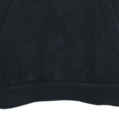 Adidas Boys Black 12-13 Years 1/2 Zip Hoodie with Stripes