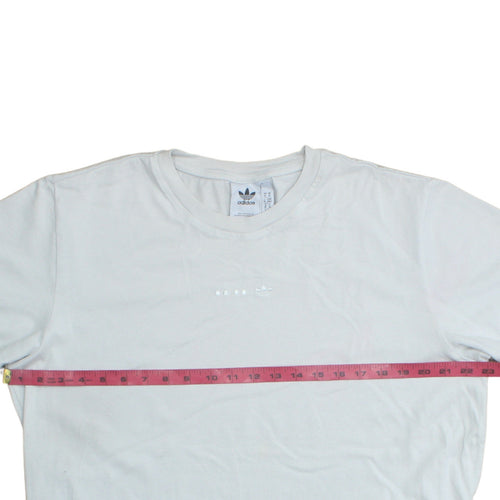 Adidas Men's White Cotton Regular Fit Crew Neck T-Shirt Size M