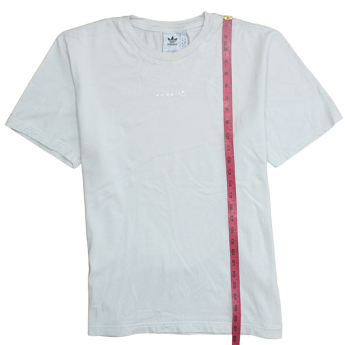 Adidas Men's White Cotton Regular Fit Crew Neck T-Shirt Size M