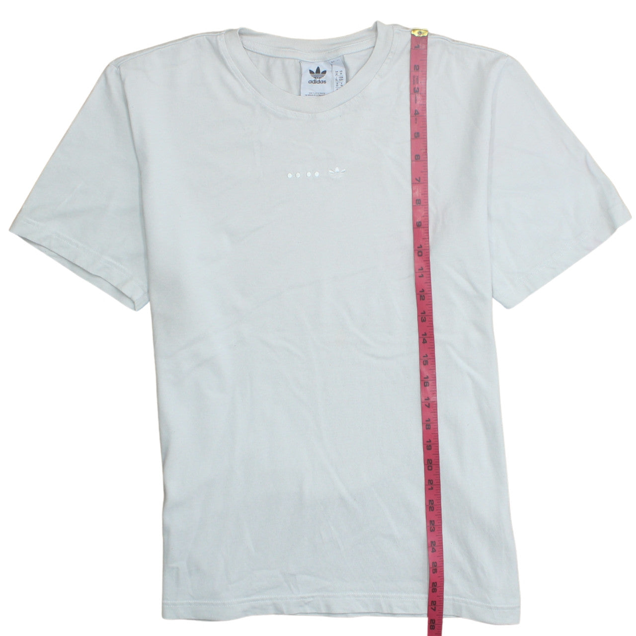 Adidas Men's White Cotton Regular Fit Crew Neck T-Shirt Size M