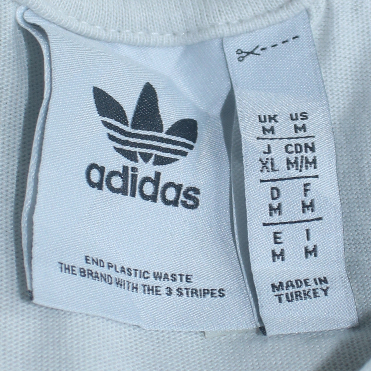 Adidas Men's White Cotton Regular Fit Crew Neck T-Shirt Size M