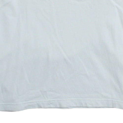 Adidas Men's White Cotton Regular Fit Crew Neck T-Shirt Size M