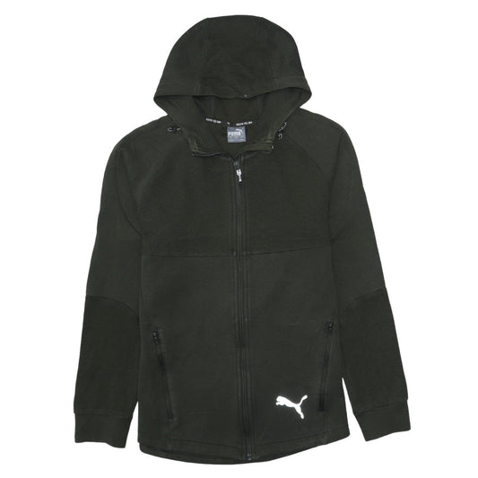 Puma Men's Green Full Zip Hoodie Size S Sportswear