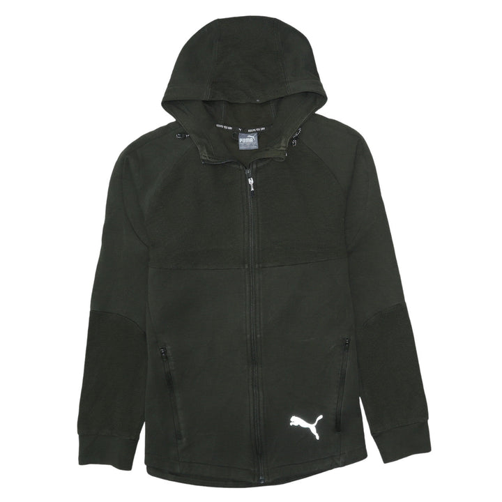 Puma Men's Green Full Zip Hoodie Size S Sportswear