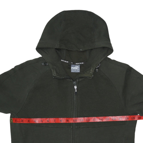 Puma Men's Green Full Zip Hoodie Size S Sportswear