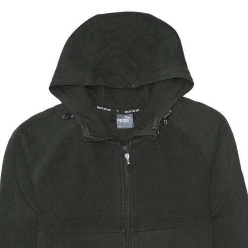 Puma Men's Green Full Zip Hoodie Size S Sportswear