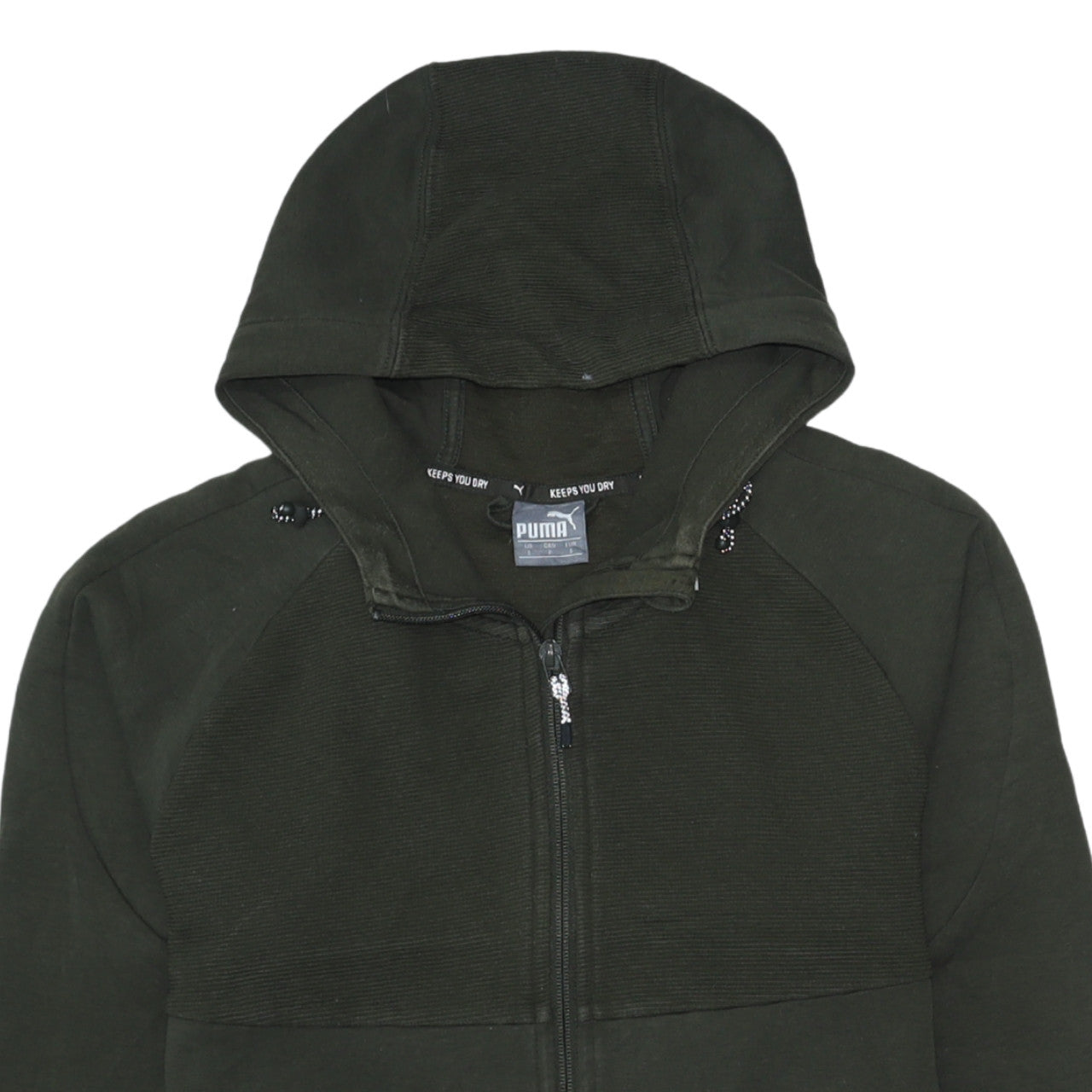 Puma Men's Green Full Zip Hoodie Size S Sportswear