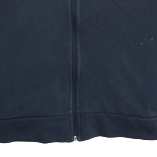 Adidas Mens Navy Red Full Zip Hoodie Medium Hooded Sweatshirt