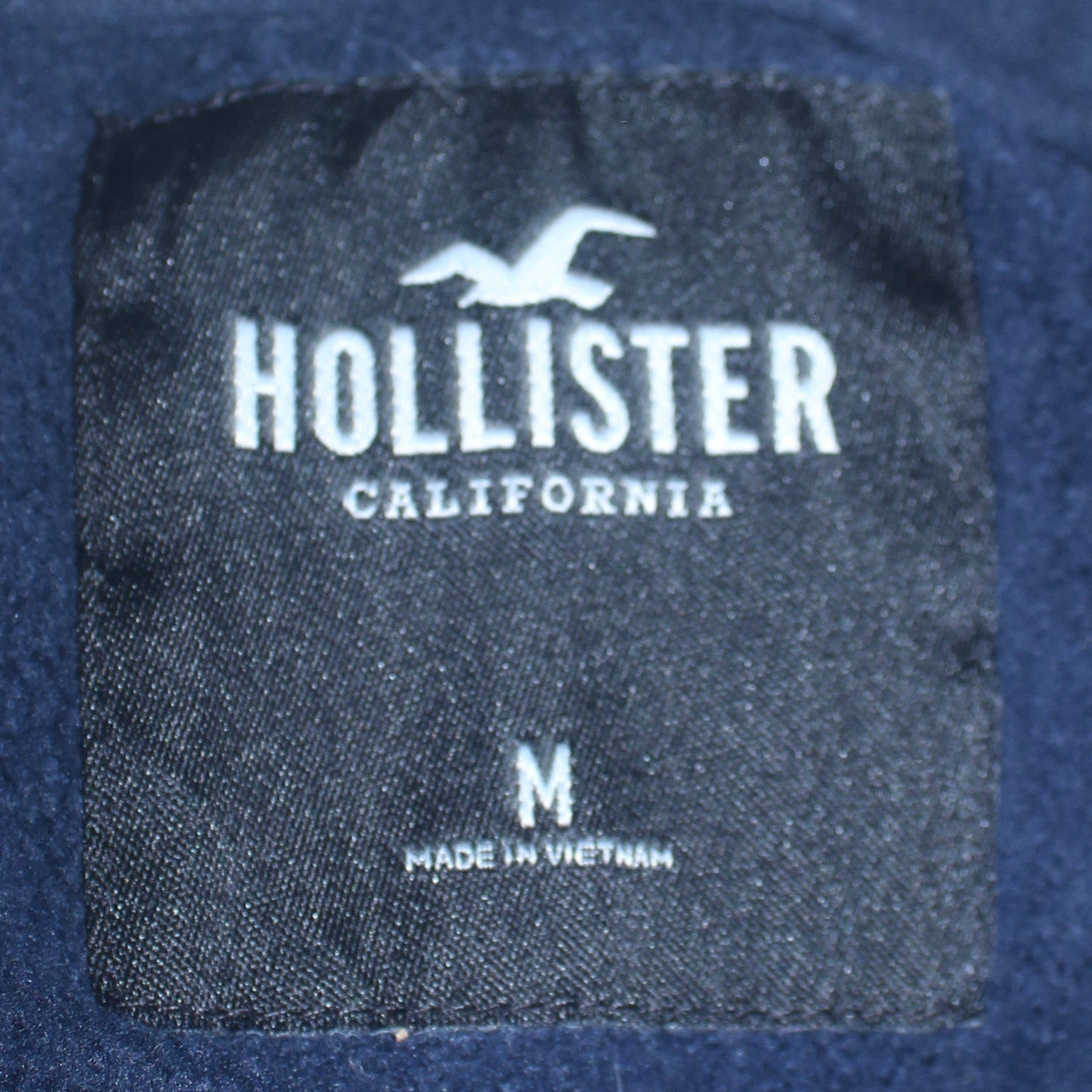 Hollister Men's Blue Pullover Hoodie M Logo Graphic Fleece Sweatshirt