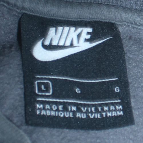 Nike Men's Grey L Pullover Crew Neck Fleece Sweatshirt