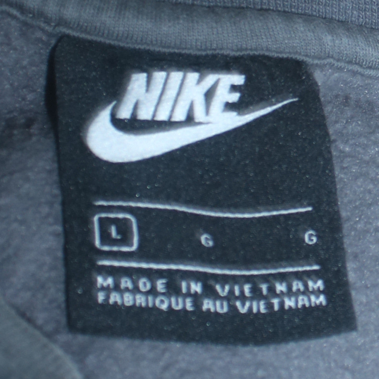 Nike Men's Grey L Pullover Crew Neck Fleece Sweatshirt