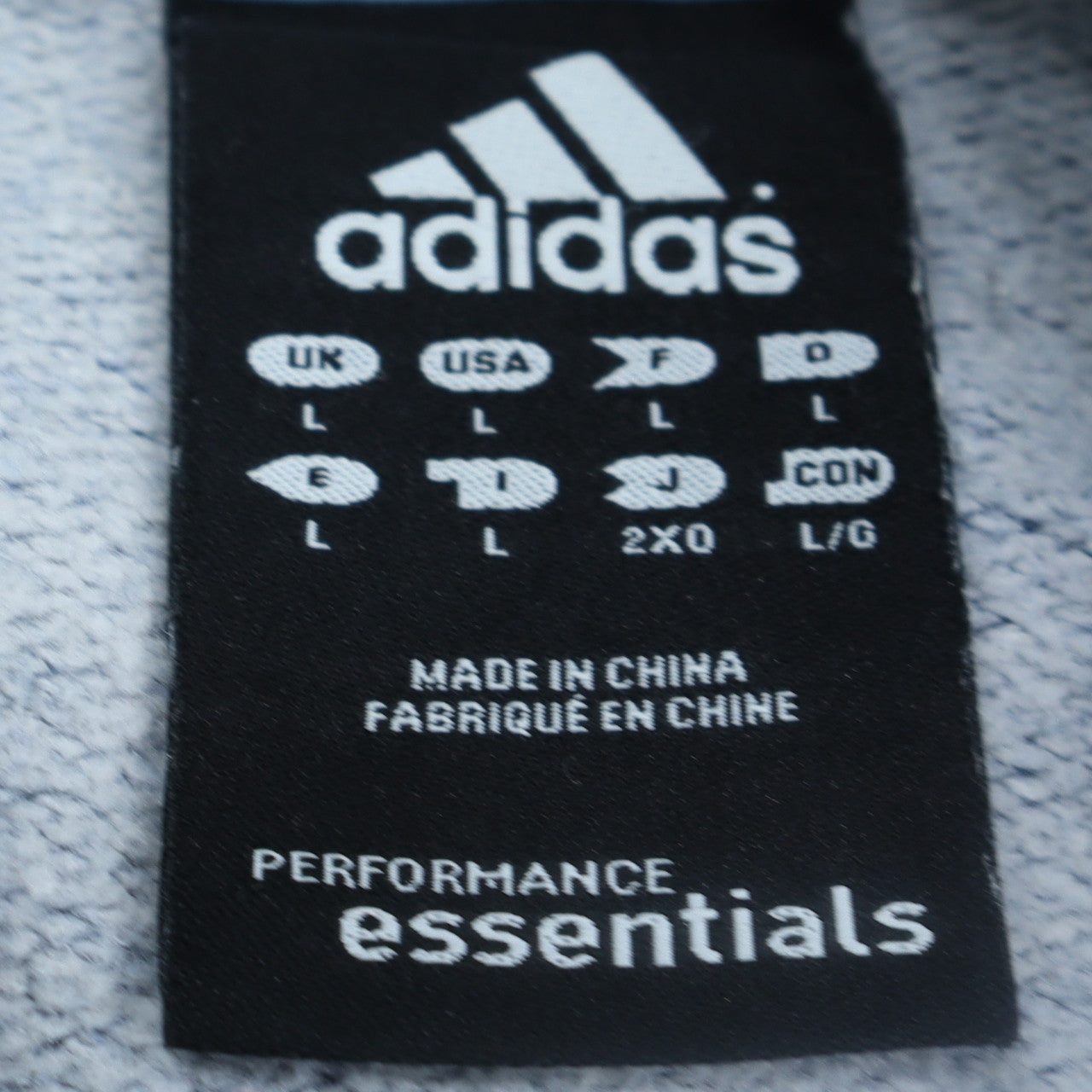 Adidas Men's Blue Full Zip Hoodie L Performance Essentials