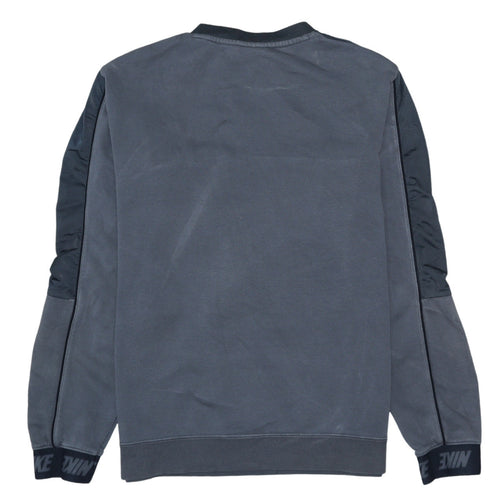 Nike Men's Grey Long Sleeve Pullover Sweatshirt M Logo Sportswear