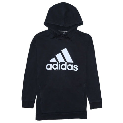 Adidas Womens Black XS Pullover Hoodie Sweatshirt with Logo