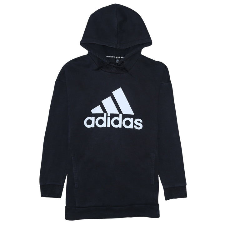 Adidas Womens Black XS Pullover Hoodie Sweatshirt with Logo