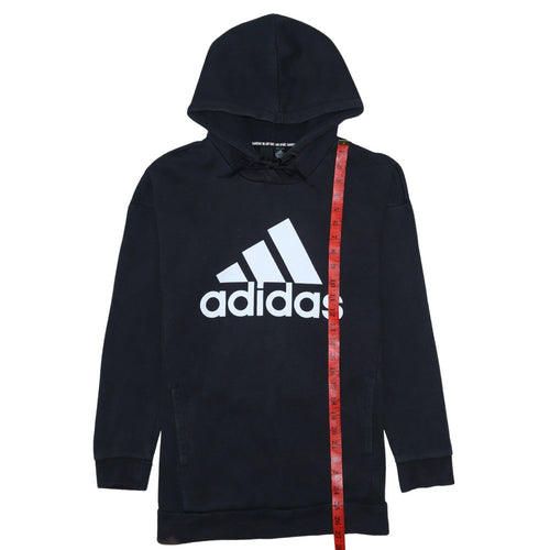 Adidas Womens Black XS Pullover Hoodie Sweatshirt with Logo