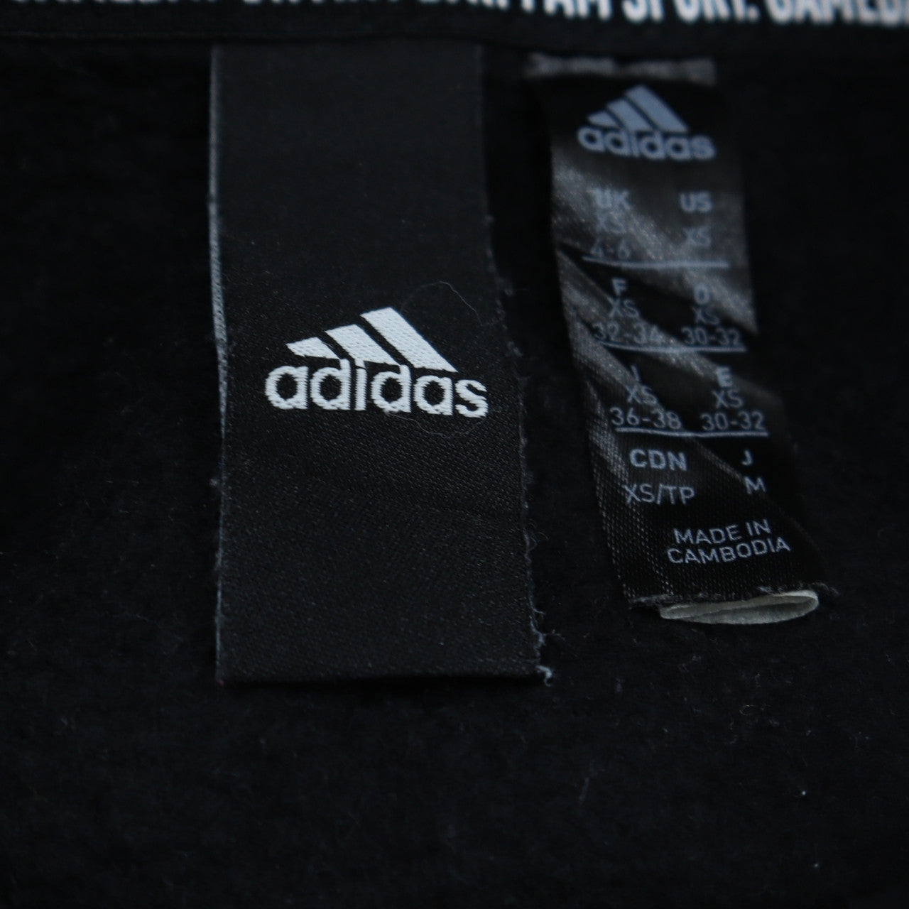 Adidas Womens Black XS Pullover Hoodie Sweatshirt with Logo