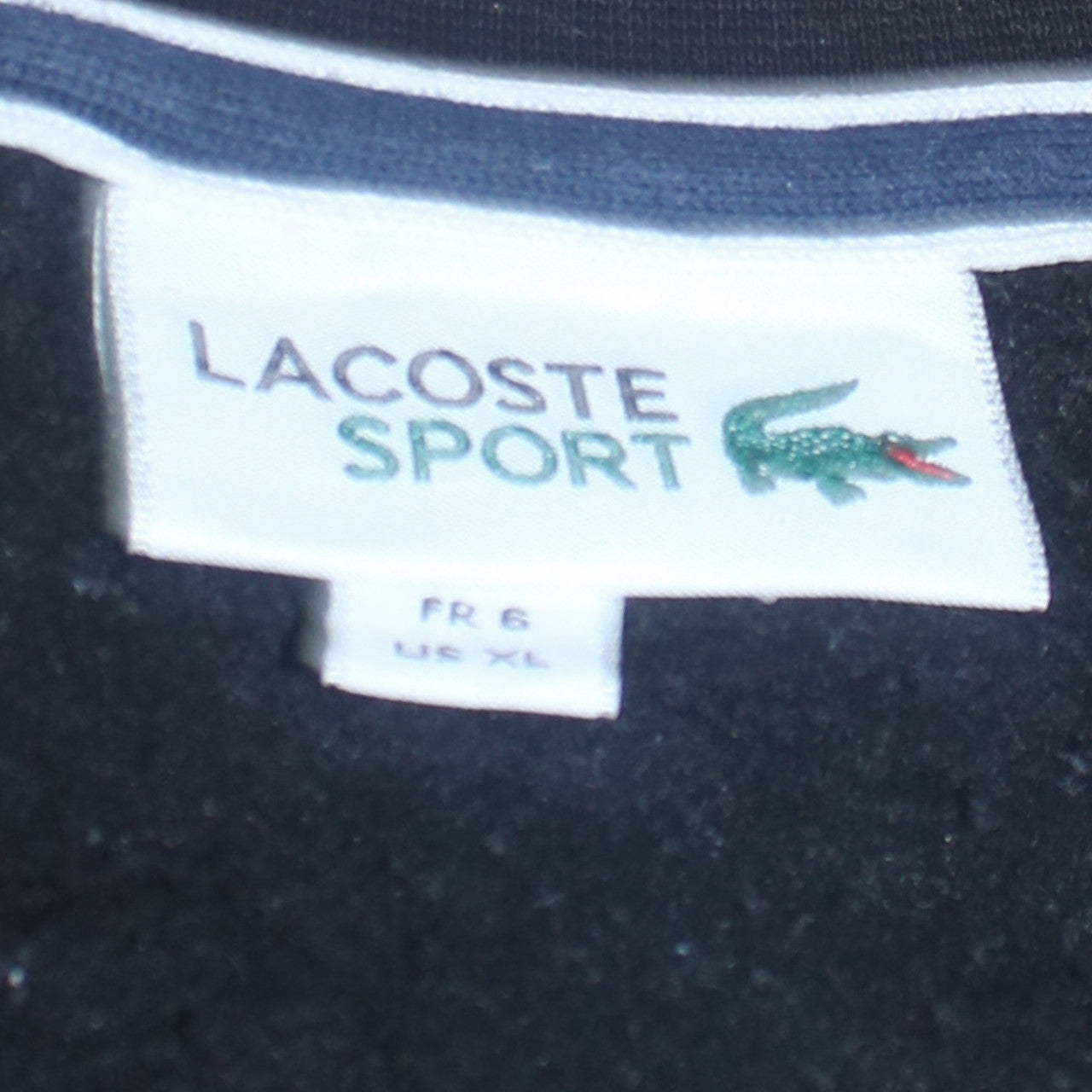 Lacoste Sport Men's Black Crew Neck Pullover Sweatshirt XL