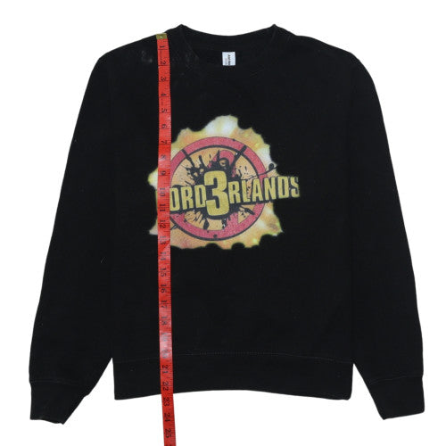 Just Hoods Mens Black Borderlands 3 Logo Pullover Sweatshirt Size S