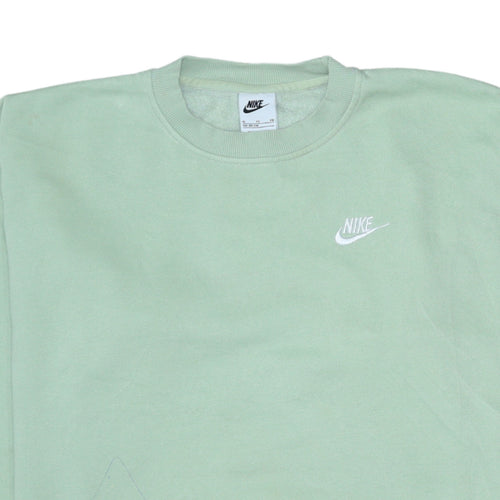 Nike Boys Green XL Pullover Sweatshirt Crew Neck Fleece Logo Top
