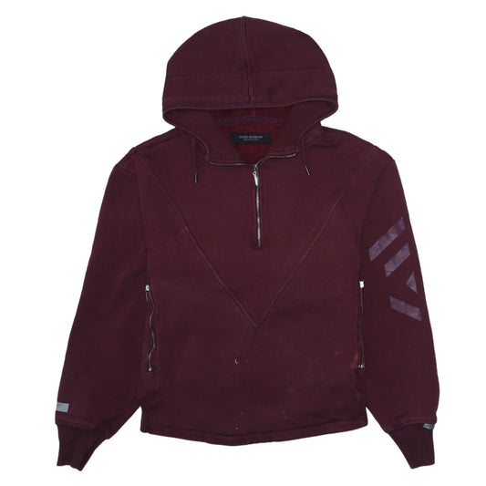 Aztec Diamond Equestrian Womens Burgundy 1/2 Zip Hoodie Size M