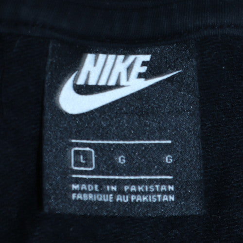 Nike Men's Black Pullover Hoodie L Regular Fit Graphic Sportswear