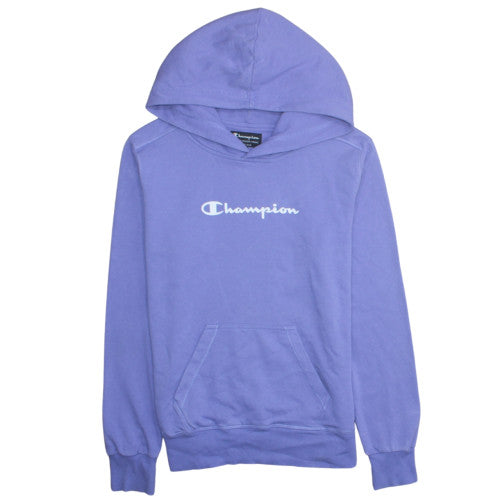 Champion Womens Purple Pullover Hoodie L Cotton Blend Casual Sweatshirt