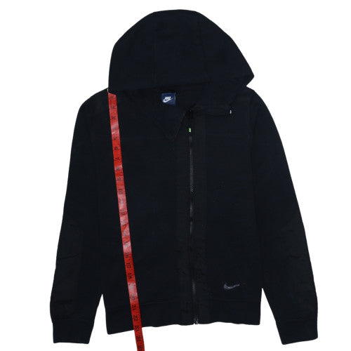 Nike Men's Black Full Zip Hoodie Size M Cotton Blend