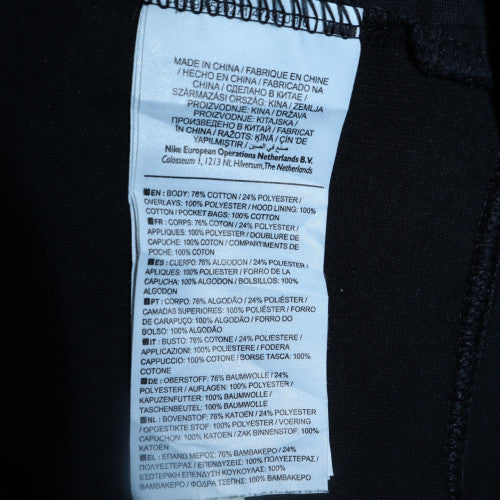 Nike Men's Black Full Zip Hoodie Size M Cotton Blend