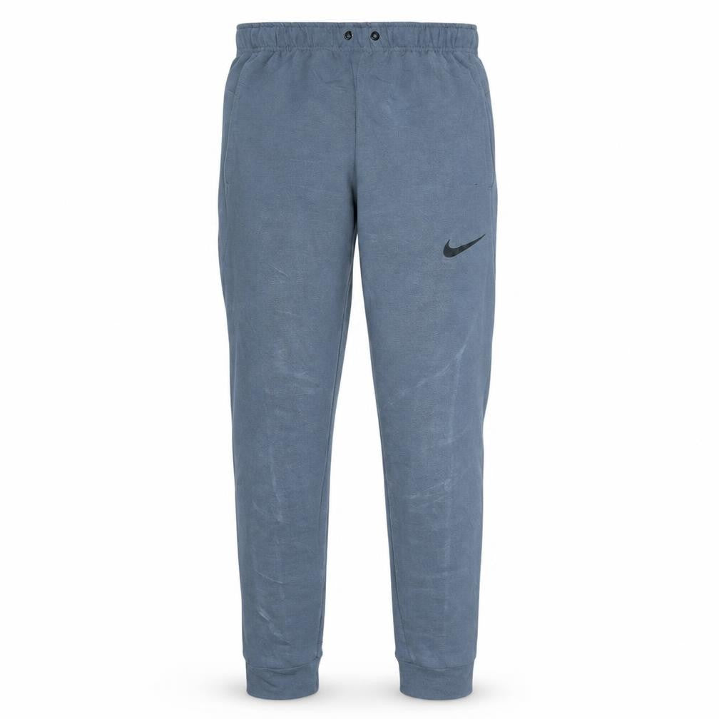 Front view of Nike Men's Blue Dri-Fit Jogger Tapered Sweatpants, size S
