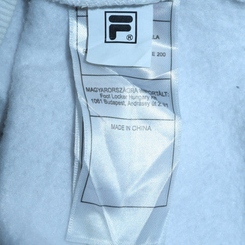 FILA Men's White Crew Neck Logo Pullover Sweatshirt Size M