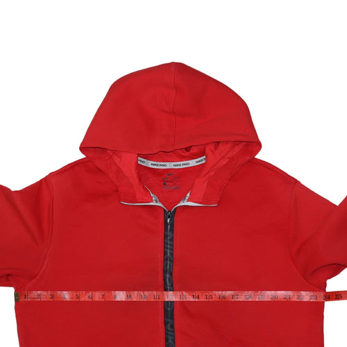 Nike Men's Red Full Zip Dri-Fit Athletic Hoodie Size L