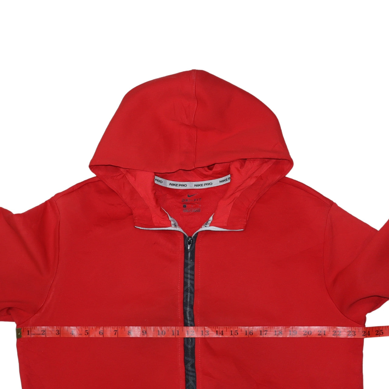 Nike Men's Red Full Zip Dri-Fit Athletic Hoodie Size L