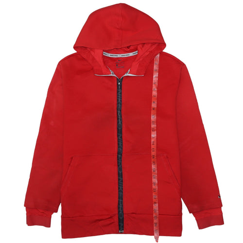 Nike Men's Red Full Zip Dri-Fit Athletic Hoodie Size L
