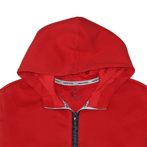 Nike Men's Red Full Zip Dri-Fit Athletic Hoodie Size L