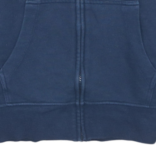 Tommy Hilfiger Men’s Blue Full Zip Hoodie M Logo Fleece Sweatshirt
